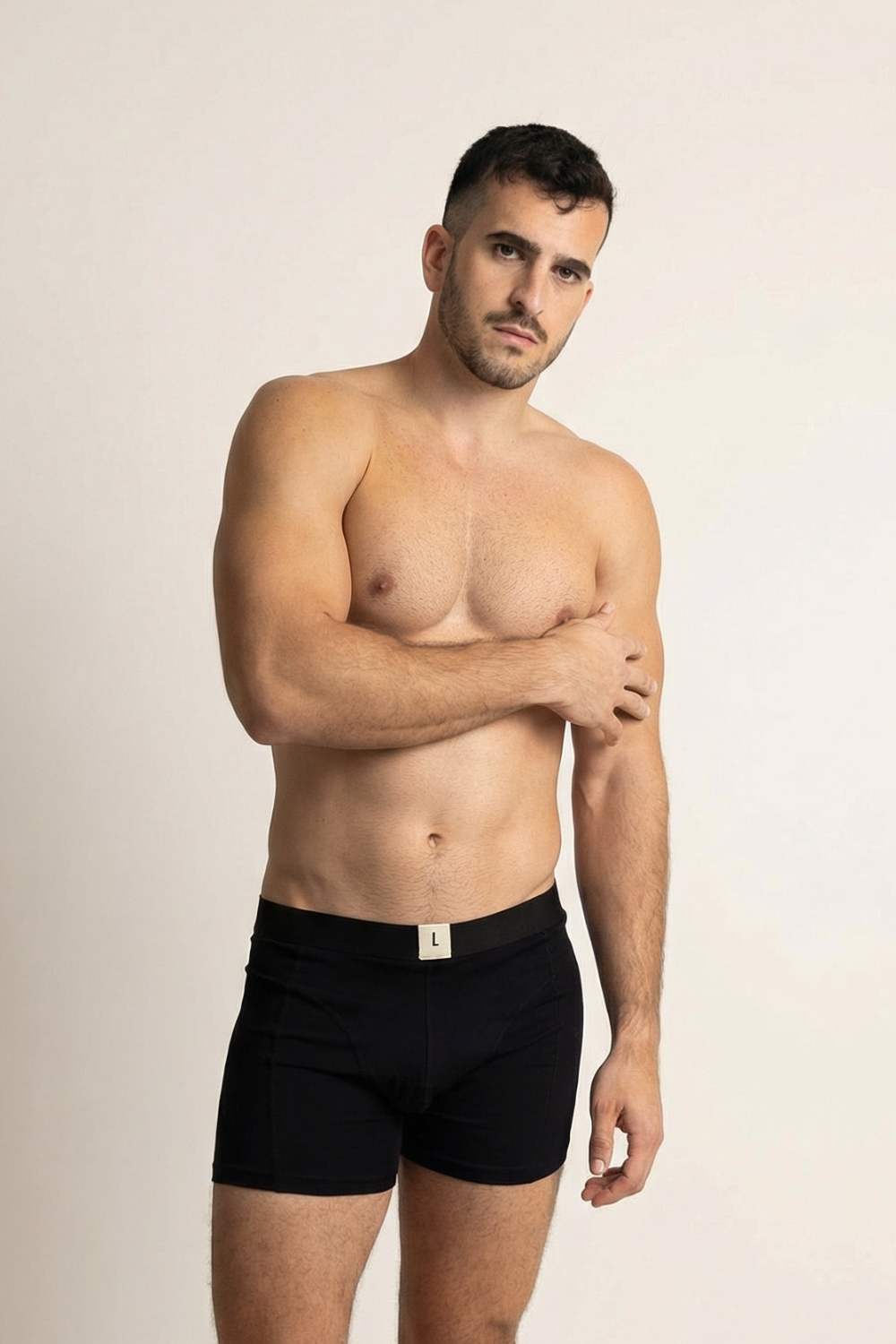 תחתוני בוקסר בריף לגברים בצבע שחור