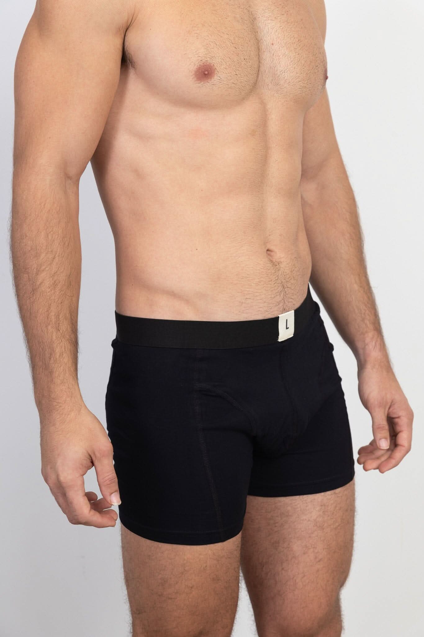 תחתוני בוקסר בריף לגברים בצבע שחור